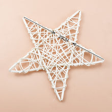 Cargar imagen en el visor de la galería, 10/15/20cm Rattan Star frame Wreaths Christmas decoration For Home DIY Handmade Hanging wedding wall
