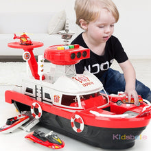 Load image into Gallery viewer, Kids Toys Simulation Track Boat Diecasts &amp; Toy Vehicles Music Story Light Toy Ship Model Toy Car Parking Boys Toys
