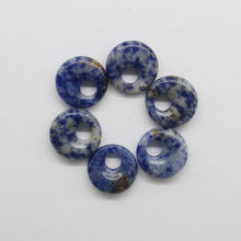 Cargar imagen en el visor de la galería, natural stone pendants donuts, 12/batch free, 18mm beads for jewelry making
