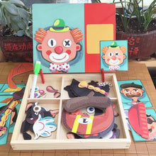 Cargar imagen en el visor de la galería, Magnetic Imagination Puzzle Toy Wooden Box- Preschool Education Toys
