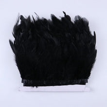 Cargar imagen en el visor de la galería, Natural Chicken Feathers Ribbon Fringe Dyed Feather Trim Accessory Decoration Crafts Plumes
