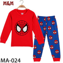 Cargar imagen en el visor de la galería, 2020 Girl/boy cotton Pajamas sets cartoon, Christmas, superhero, and more
