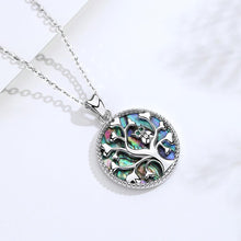 Load image into Gallery viewer, 925 Sterling Silver Tree of life Pendant Necklace Mother of Pearl wise owl Pendants fine Jewelry for women
