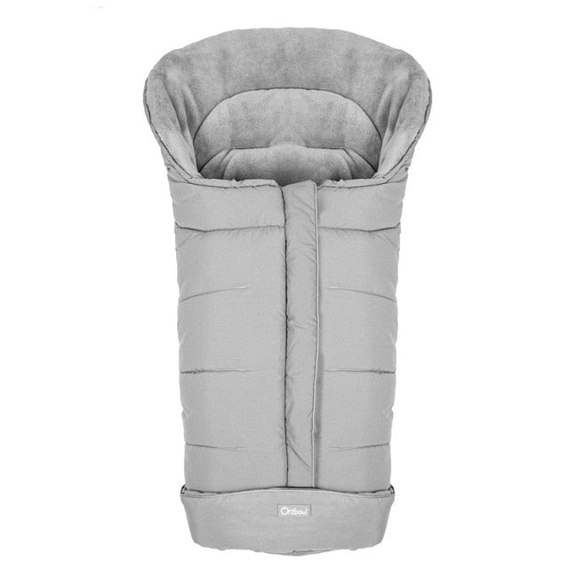 Snugly Cocoon Winter Baby Sleeping bag keeps baby warm and comfy while on the go