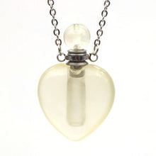 Load image into Gallery viewer, Heart-shaped Aromatherapy Essential Oil Bottle Necklace
