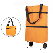 Load image into Gallery viewer, Folding Shopping Pull Cart Trolley Bag With Wheels Foldable Shopping Bags  Reusable Grocery Bags Food Organizer Vegetables Bag
