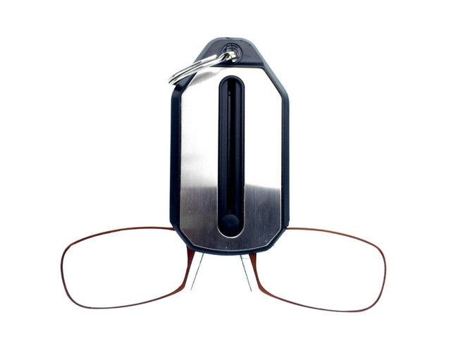 Clip Nose Reading Glasses Mini Folding Reading Glasses Men and Women With Key chain