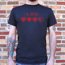 Cargar imagen en el visor de la galería, 8-Bit Life Hearts T-Shirt (Mens)
