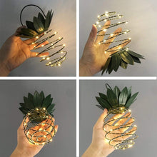 Load image into Gallery viewer, Waterproof Solar Iron Pineapple Garden Lights Solar Path Lights Hanging Pineapple Lantern Decorative Wall Lamp Night Lights
