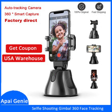 Cargar imagen en el visor de la galería, Portable All-in-one Auto Smart Shooting Selfie Stick ,  360 Rotation Auto Face Tracking Object Tracking vlog Camera Phone Holder
