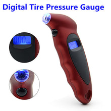 Load image into Gallery viewer, Tire pressure gauge 0-150 PSI Backlight High-precision digital tire pressure monitoring car tire pressure gauge
