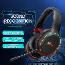 Cargar imagen en el visor de la galería, Newest Picun P80S Mobile Games Headphone LED RGB Vibration Gaming Bluetooth Headset Detachable Mic Wireless/Wired Headphones
