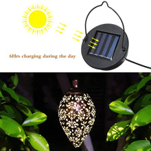 Cargar imagen en el visor de la galería, Solar Light LED Lantern Waterproof Garden Light Hanging Outdoor Lights Solar Lamp Garland Garden Decoration
