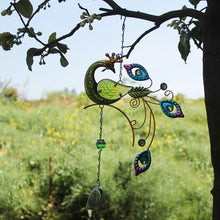 Cargar imagen en el visor de la galería, Creative Peacock Wind Chimes Window Balcony Yard Home Garden Wall Hanging Bells Ornament Sun atcher
