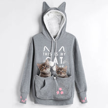 Load image into Gallery viewer, New Arrival Cat Lovers Hoodie Kangaroo Dog Pet Paw Emboridery Pullovers Cuddle Pouch Sweatshirt Pocket Animal Ear Hooded
