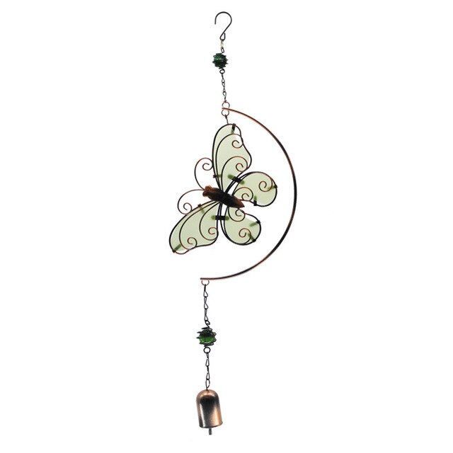 Luminous Wind Chimes Butterfly Dragonfly Hanging Pendant Garden Balcony Bell Decoration