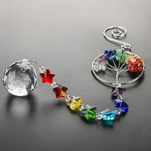 Load image into Gallery viewer, H&amp;D The Tree of Life Crystal Prism Ball Suncatcher Rainbow Maker Decor Chakra Window Garden Hanging Pendant Ornament
