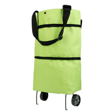 Load image into Gallery viewer, Folding Shopping Pull Cart Trolley Bag With Wheels Foldable Shopping Bags  Reusable Grocery Bags Food Organizer Vegetables Bag
