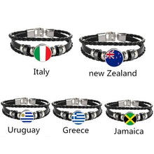 Load image into Gallery viewer, Italy New Zealand Uruguay Greece Jamaica Flag Multilayer Leather Bracelet Fashion Bracelet Men and Women Jewelry
