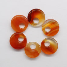 Cargar imagen en el visor de la galería, natural stone pendants donuts, 12/batch free, 18mm beads for jewelry making
