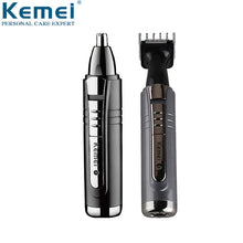 Load image into Gallery viewer, Kemei Electric Nose and Ear Trimmer 2 In 1 Face Care Hair Trimmer for Men Personal Care Tools Small Clipper with Cutting Guides
