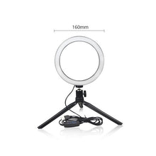 Cargar imagen en el visor de la galería, Vanity table mirror Light USB LED Selfie Ring Light Desk Lamp LED Studio Ring Light
