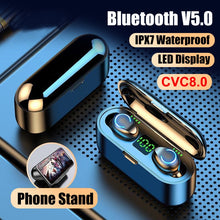 Cargar imagen en el visor de la galería, Mini TWS Bluetooth V5.0 Earphones Wireless Headphones Earphones In Ear Sports Waterproof Wireless Headset Earbuds fone bluetooth
