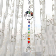 Load image into Gallery viewer, H&amp;D The Tree of Life Crystal Prism Ball Suncatcher Rainbow Maker Decor Chakra Window Garden Hanging Pendant Ornament
