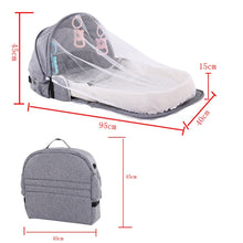 Cargar imagen en el visor de la galería, Portable Baby Bed Foldable Travel Mosquito Net Crib with Toys Breathable Multi-function Folding Baby Nest Toddler Sleeping Bed
