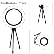 Load image into Gallery viewer, 10.2 Inch Ring Light with Stand - Rovtop LED Camera Selfie Light Ring for iPhone Tripod and Phone Holder for Video Photography
