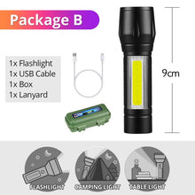 Cargar imagen en el visor de la galería, SHENYU Powerful Rechargeable Mini LED Flashlight USB Direct Charge Powerbank Cree T6 Torch Tactical 18650 Lantern Hiking Camping
