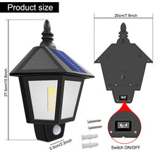 Cargar imagen en el visor de la galería, Solar Lights Solar Flame Flickering Dancing Wall Lamp Outdoor Waterproof Led Solar Landscape Decoration Lighting Security Light
