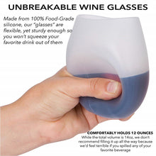 Load image into Gallery viewer, Unbreakable Silicone Wine Glasses BPA-Free Portable Printed Outdoor Wine Cups for Travel Picnic Pool Boat Camping
