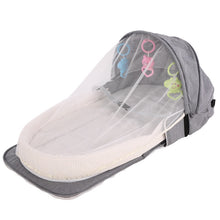 Cargar imagen en el visor de la galería, Portable Baby Bed Foldable Travel Mosquito Net Crib with Toys Breathable Multi-function Folding Baby Nest Toddler Sleeping Bed
