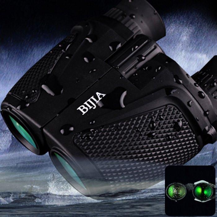 Binoculars Porro BK4 Prism Binoculars Waterproof 12 x 25 HD Night Vision Binoculars 83m / 1000m Ultra-clear Telescopes