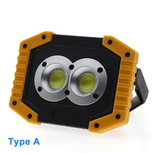 Cargar imagen en el visor de la galería, LED Portable Spotlight COB Flood Lights USB Rechargeable Flashlight Work Light Outdoor Portable Searchlight for Hunting Camping
