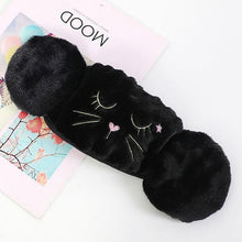 Load image into Gallery viewer, Women 2 in 1 Warm Mask Earmuffs Cartoon Cat Winter Thicken Plush Riding Outdoor Wear
