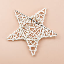 Cargar imagen en el visor de la galería, 10/15/20cm Rattan Star frame Wreaths Christmas decoration For Home DIY Handmade Hanging wedding wall
