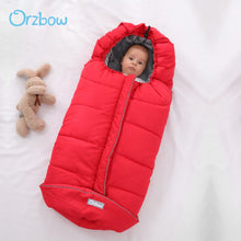 Load image into Gallery viewer, Snugly Cocoon Winter Baby Sleeping bag keeps baby warm and comfy while on the go
