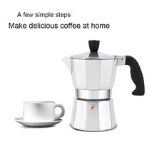 Load image into Gallery viewer, Aluminum Coffee Maker Durable Mocha Espresso Percolator Pot  150/300/450/600ml Stovetop Household Coffee Maker
