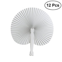 Cargar imagen en el visor de la galería, 36pcs Folding Fan Home Decoration Handheld Fans Paper Folded Fan Circular Paper Fan For Wedding Party
