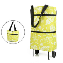 Load image into Gallery viewer, Folding Shopping Pull Cart Trolley Bag With Wheels Foldable Shopping Bags  Reusable Grocery Bags Food Organizer Vegetables Bag
