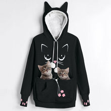 Load image into Gallery viewer, New Arrival Cat Lovers Hoodie Kangaroo Dog Pet Paw Emboridery Pullovers Cuddle Pouch Sweatshirt Pocket Animal Ear Hooded
