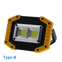 Cargar imagen en el visor de la galería, LED Portable Spotlight COB Flood Lights USB Rechargeable Flashlight Work Light Outdoor Portable Searchlight for Hunting Camping
