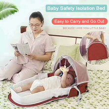 Cargar imagen en el visor de la galería, Portable Baby Bed Foldable Travel Mosquito Net Crib with Toys Breathable Multi-function Folding Baby Nest Toddler Sleeping Bed
