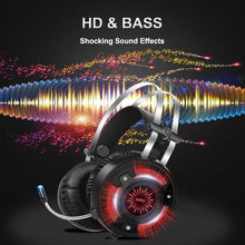 Load image into Gallery viewer, ALWUP A6 Gaming Headphones Wired led HD Bass for Computer PC Games with Splitter Gaming Headset for ps4 xbox one with Microphone
