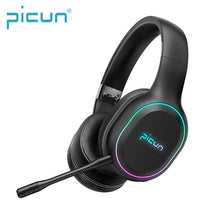 Cargar imagen en el visor de la galería, Newest Picun P80S Mobile Games Headphone LED RGB Vibration Gaming Bluetooth Headset Detachable Mic Wireless/Wired Headphones
