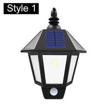 Cargar imagen en el visor de la galería, Solar Lights Solar Flame Flickering Dancing Wall Lamp Outdoor Waterproof Led Solar Landscape Decoration Lighting Security Light
