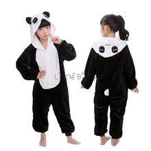 Load image into Gallery viewer, Kids hooded Pajamas Sleepwear  Animals Rainbow Unicorn
