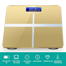 Load image into Gallery viewer, Junejour  New Floor Body Scale Glass Smart Electronic Scales USB Charging LCD Display Body Weighing Home Digital Weight Scale
